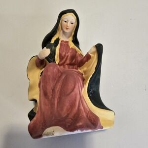 Nativity Set Porcelain Mother Mary Figure Vintage Christmas 5" Tall